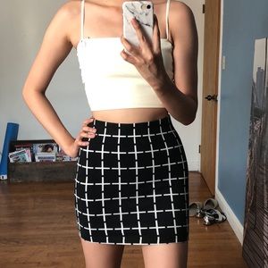 Black and white Mini Skirt